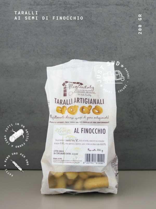Taralli semi finocchio Allegrinitaly Puglia