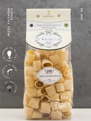 mezzo pacchero pasta gragnano igp 100% grano italiano campania napoli