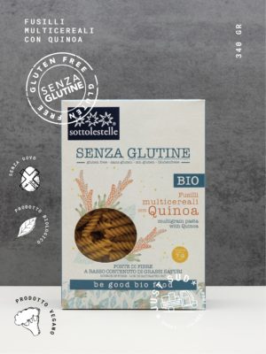 Sottolestelle fusilli multicerali quinoa senza glutine gluten free bio vegan